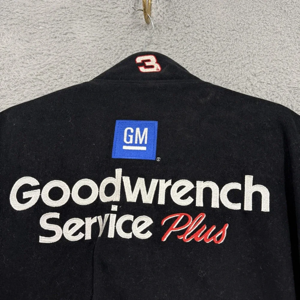Vintage Dale Earnhardt Goodwrench Service Jacket Mens XL Black NASCAR Chase